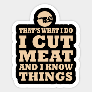 Butcher Butchery Cut Meat Fathers Day Gift Funny Retro Vintage Sticker